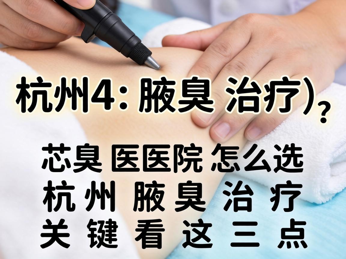 杭州腋臭治疗，腋臭医院怎么选？杭州腋臭治疗关键看这三点
