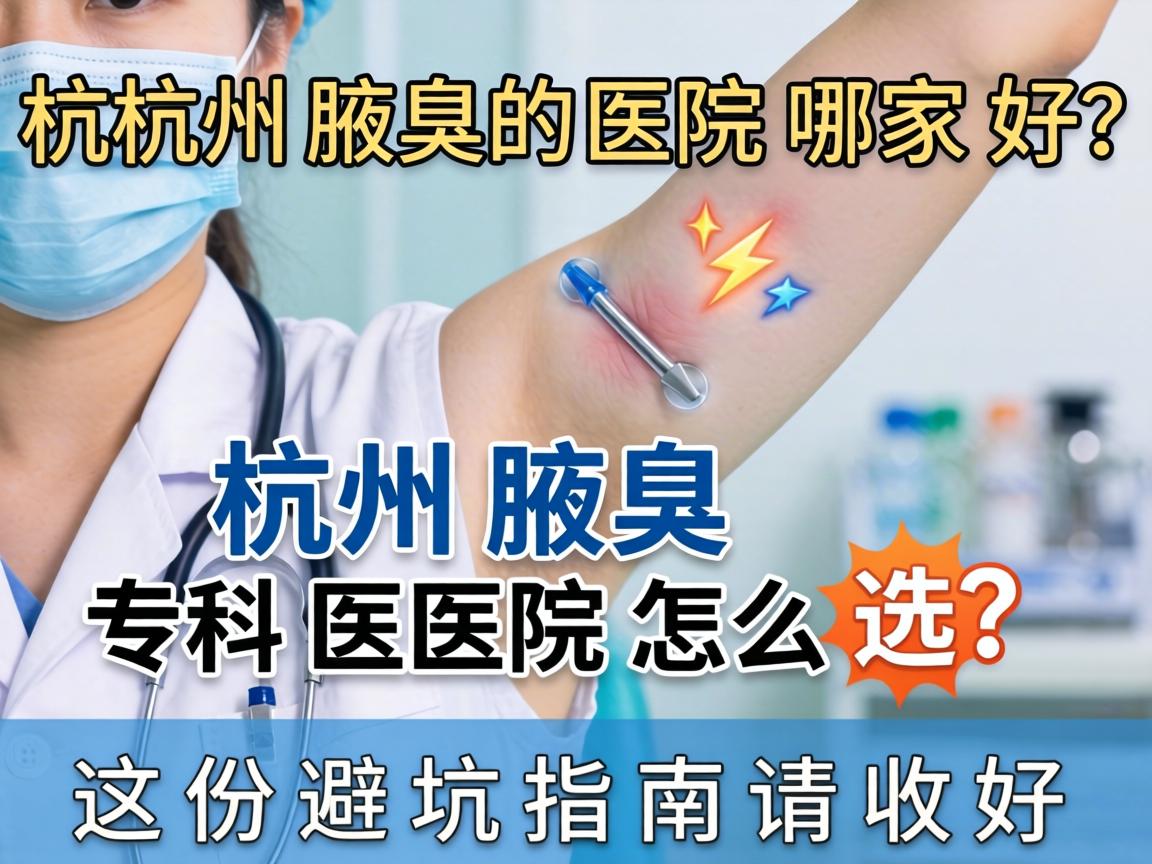 杭州腋臭医院哪家好？杭州腋臭专科医院怎么选？这份避坑指南请收好