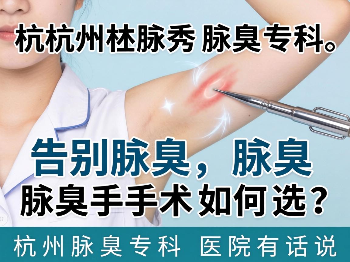 杭州腋秀腋臭专科，告别腋臭，腋臭手术如何选？杭州腋臭专科医院有话说