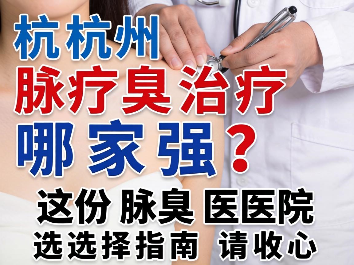杭州腋臭治疗哪家强？这份腋臭医院选择指南请收好