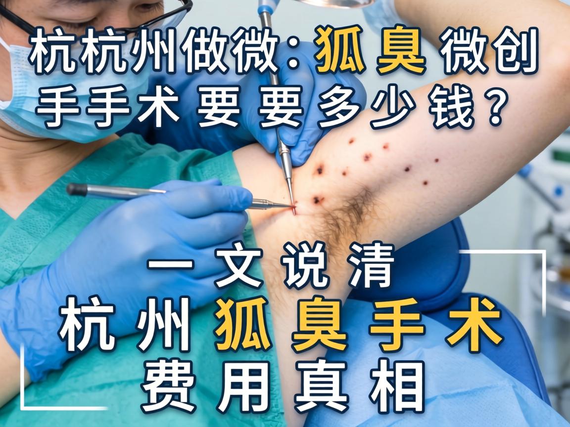 在杭州做狐臭微创手术要多少钱？一文说清杭州狐臭手术费用真相