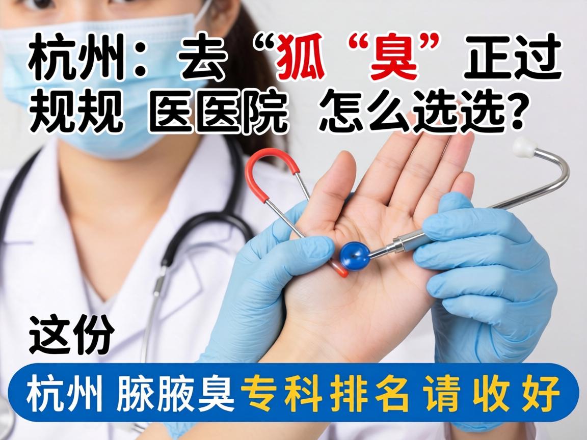 杭州去狐臭正规医院怎么选？这份杭州腋臭专科排名请收好