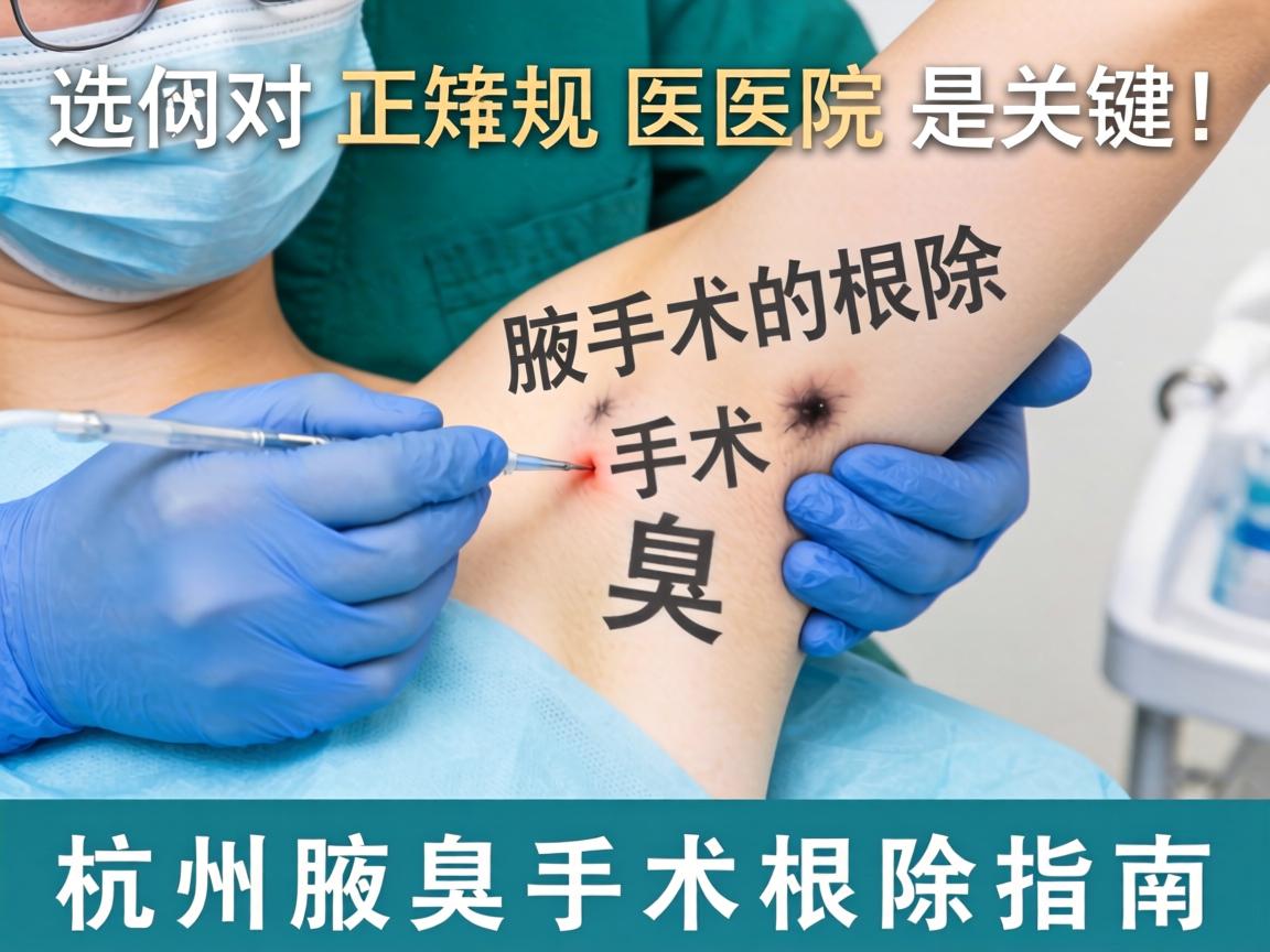 杭州腋臭手术根除，选对正规医院是关键！杭州腋臭手术根除指南