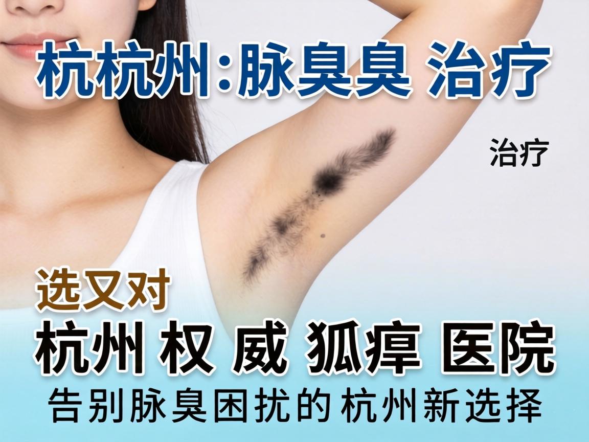 杭州腋臭治疗，选对杭州权威狐臭医院，告别腋臭困扰的杭州新选择