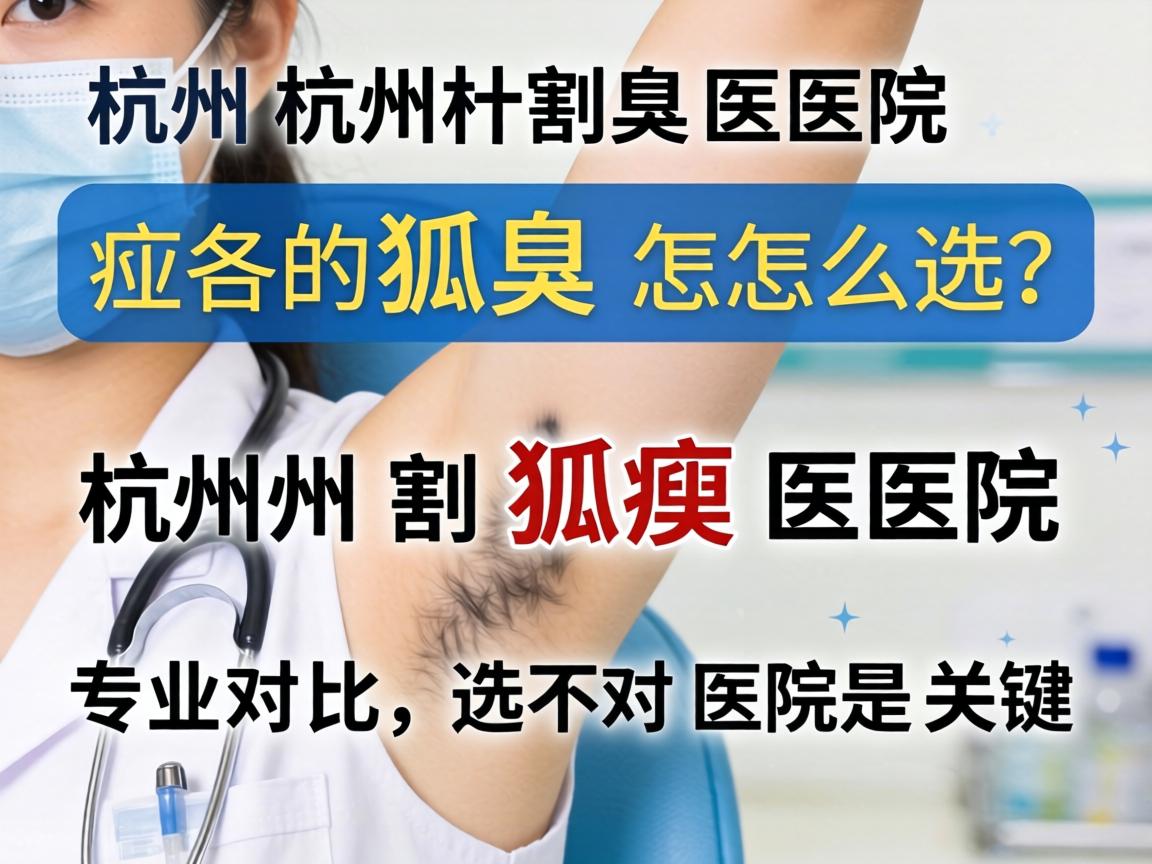 杭州割狐臭医院怎么选？杭州割狐臭医院专业对比，选对医院是关键
