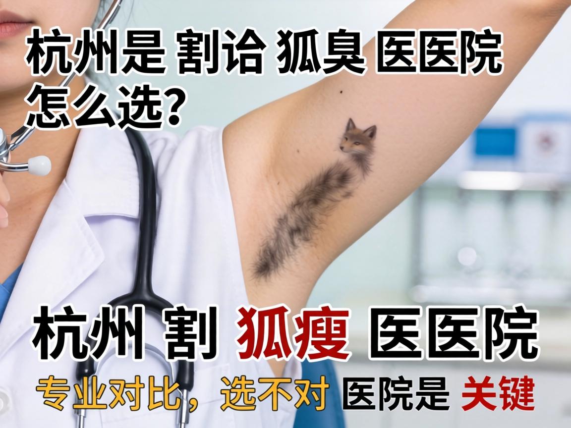 杭州割狐臭医院怎么选？杭州割狐臭医院专业对比，选对医院是关键