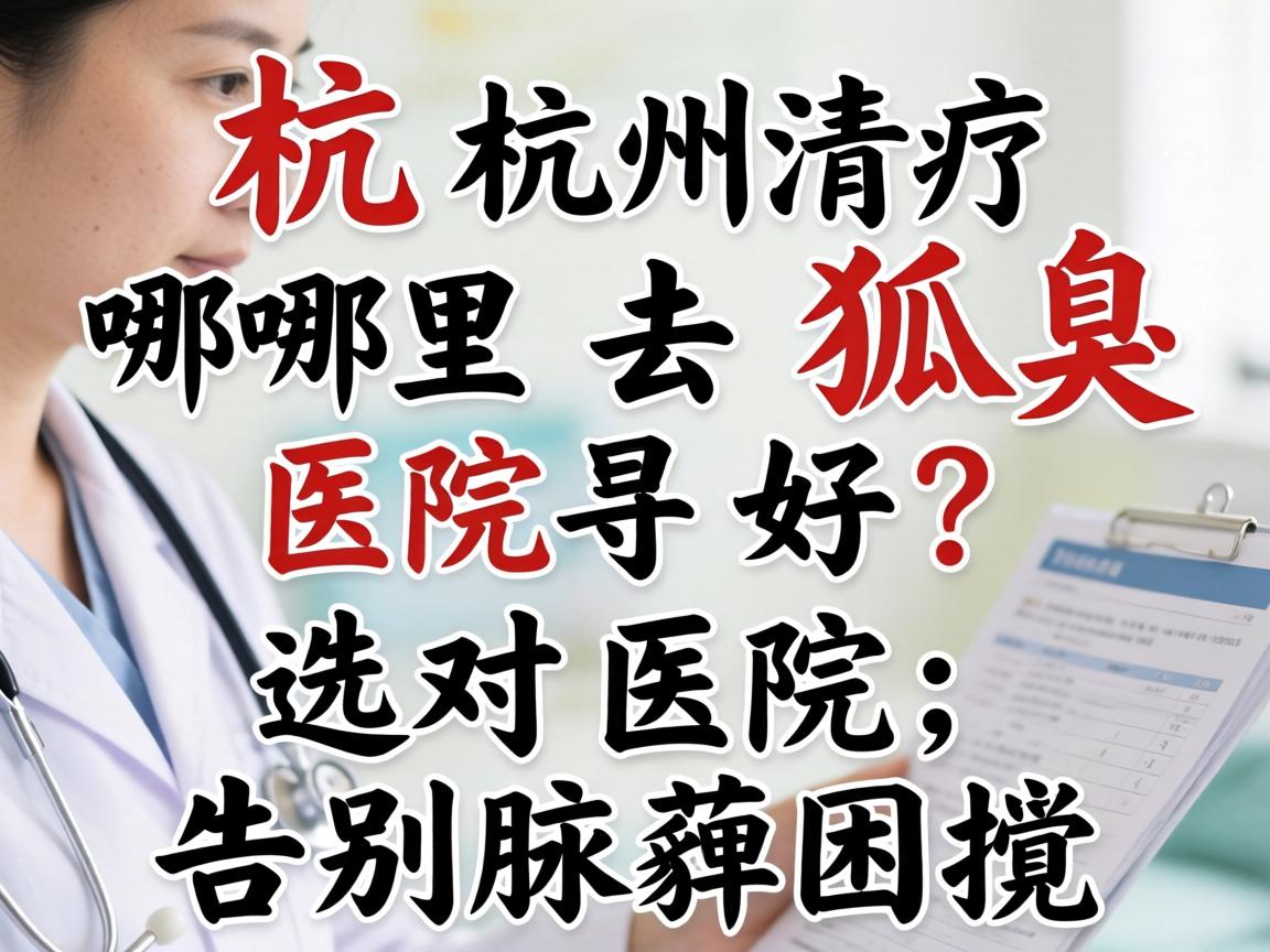 杭州哪里去狐臭医院好？选对医院，告别腋臭困扰