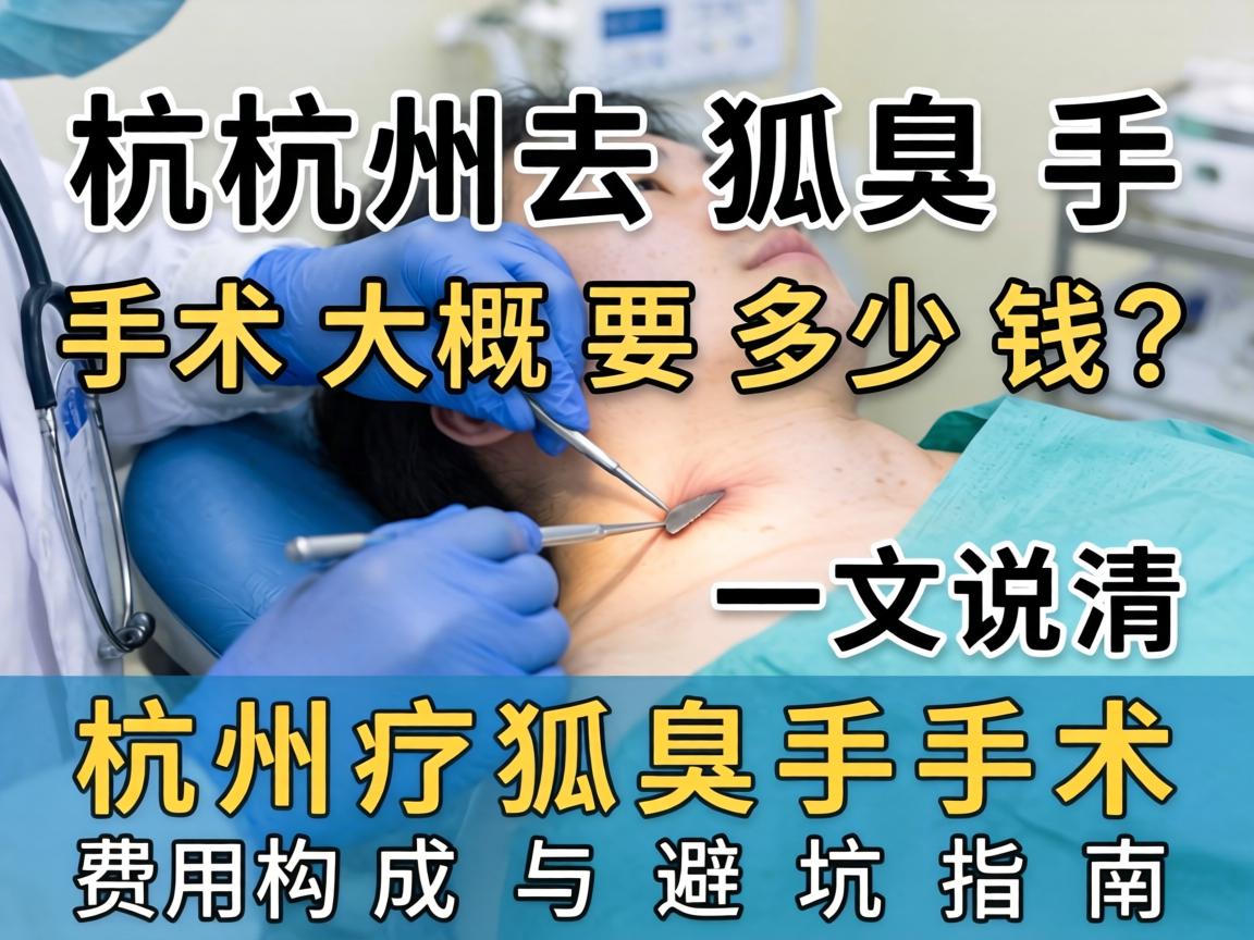 杭州去狐臭手术大概要多少钱？一文说清杭州狐臭手术费用构成与避坑指南