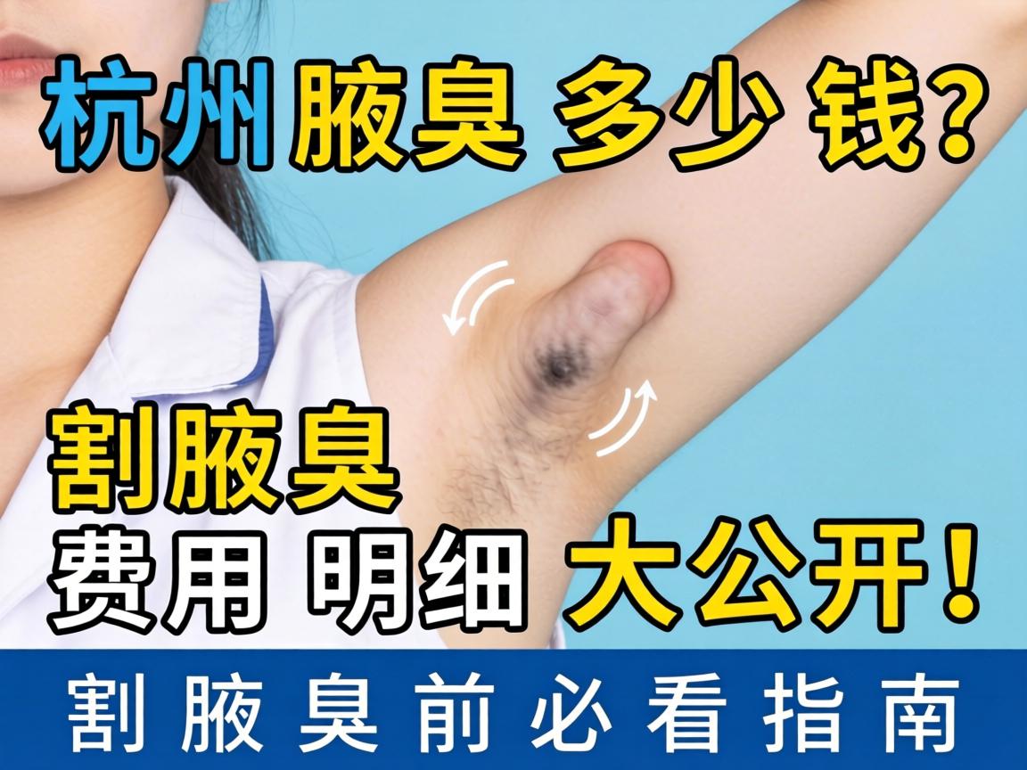 杭州割腋臭多少钱？割腋臭费用明细大公开！割腋臭前必看指南
