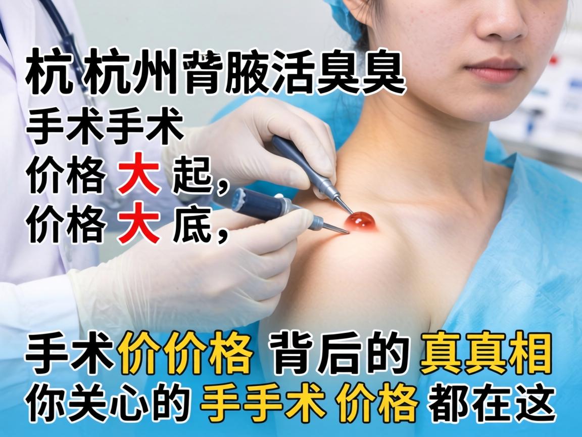 杭州腋臭手术价格大起底，手术价格背后的真相，你关心的手术价格都在这