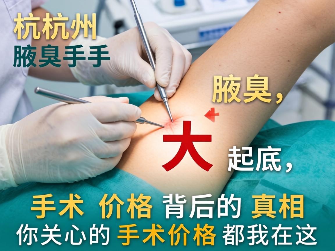 杭州腋臭手术价格大起底，手术价格背后的真相，你关心的手术价格都在这