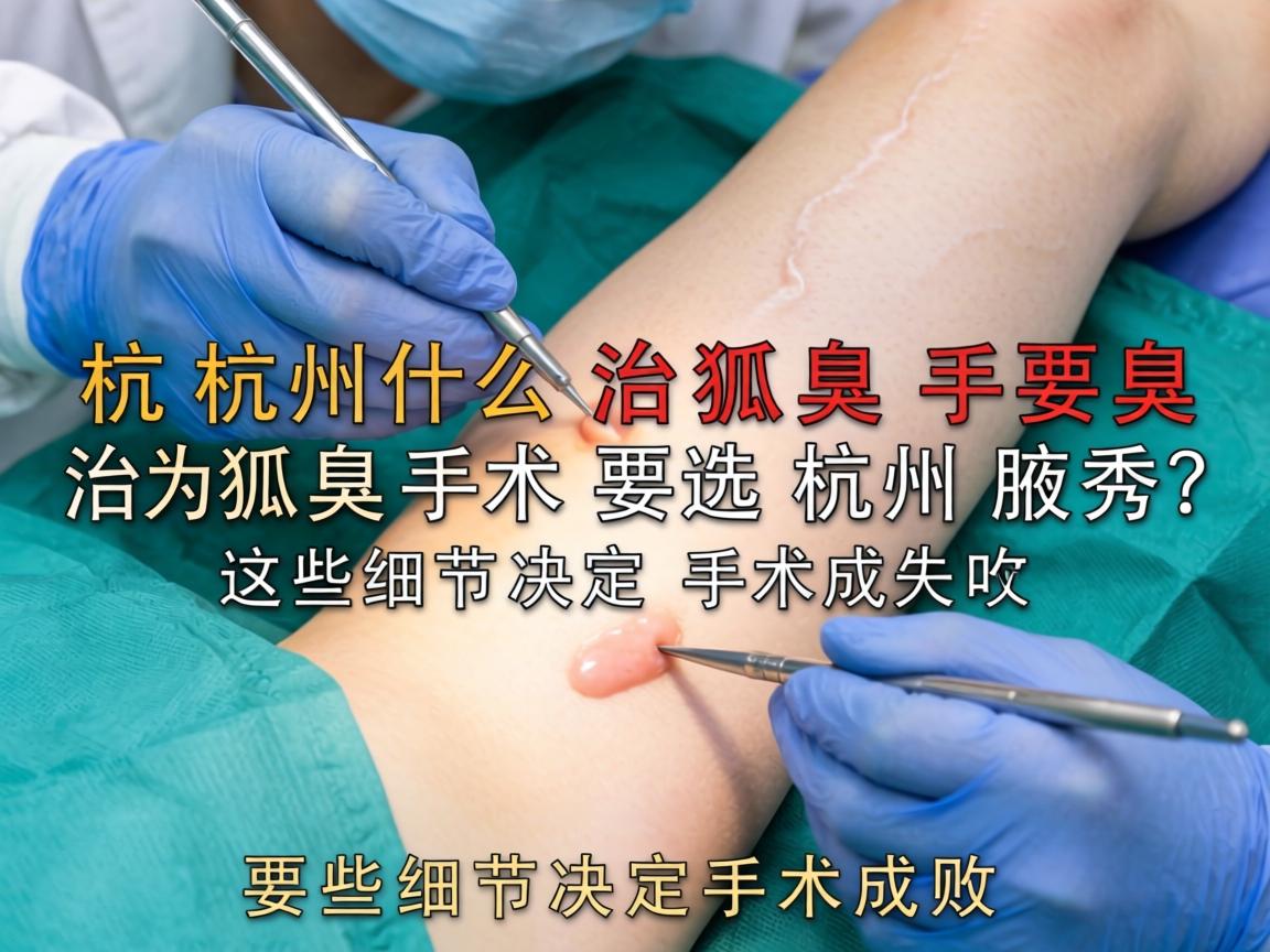 杭州治狐臭手术，为什么治狐臭手术要选杭州腋秀？这些细节决定手术成败
