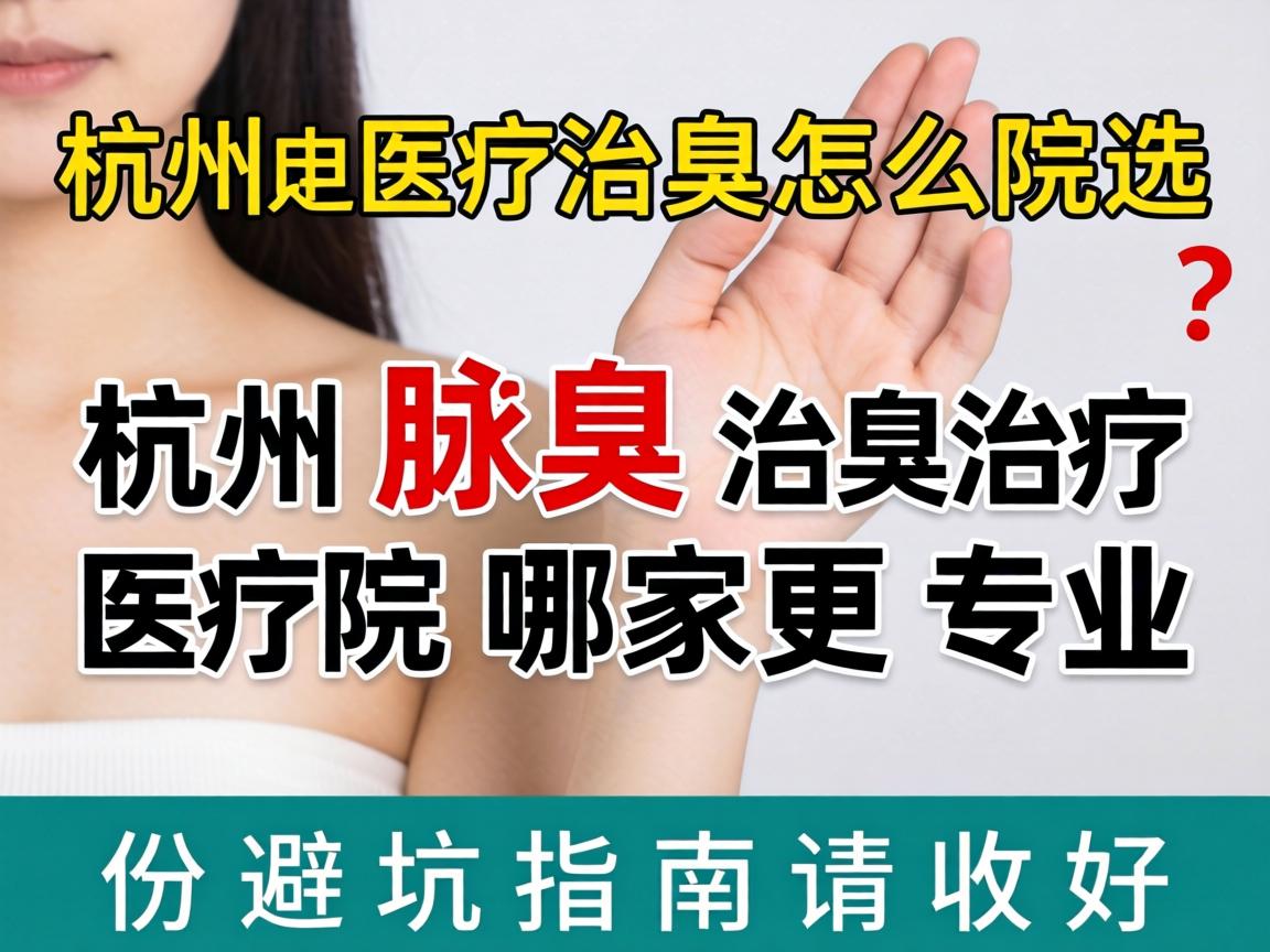 杭州腋臭治疗医院怎么选？杭州腋臭治疗医院哪家更专业？这份避坑指南请收好
