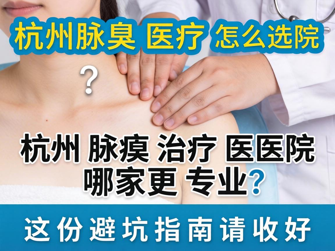 杭州腋臭治疗医院怎么选？杭州腋臭治疗医院哪家更专业？这份避坑指南请收好