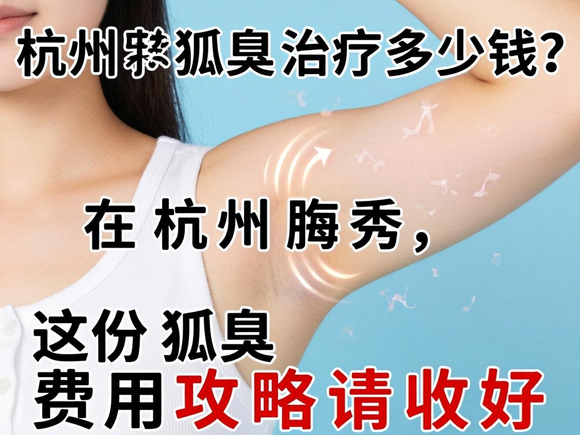 杭州狐臭治疗多少钱？在杭州腋秀，这份狐臭费用攻略请收好