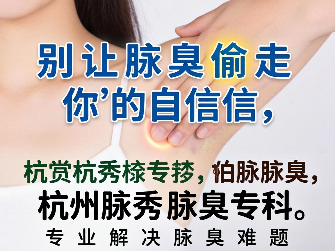 别让腋臭偷走你的自信，杭州腋秀腋臭专科，专业解决腋臭难题