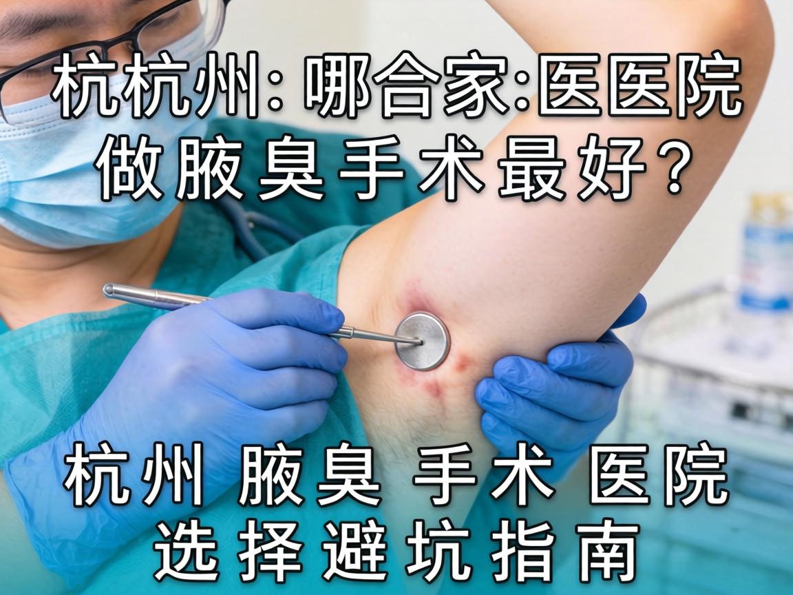 杭州哪家医院做腋臭手术最好？杭州腋臭手术医院选择避坑指南