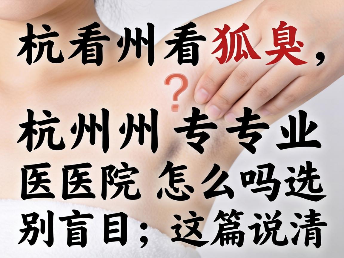 杭州看狐臭，杭州专业医院怎么选？别盲目，这篇说清