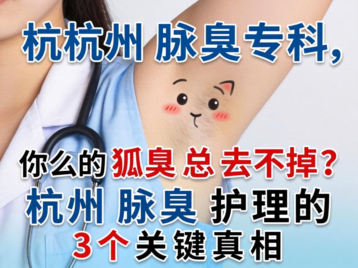 杭州腋臭专科，为什么你的狐臭总去不掉？杭州腋臭护理的3个关键真相