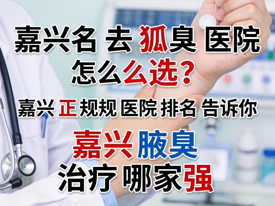 嘉兴去狐臭医院怎么选？嘉兴正规医院排名告诉你嘉兴腋臭治疗哪家强