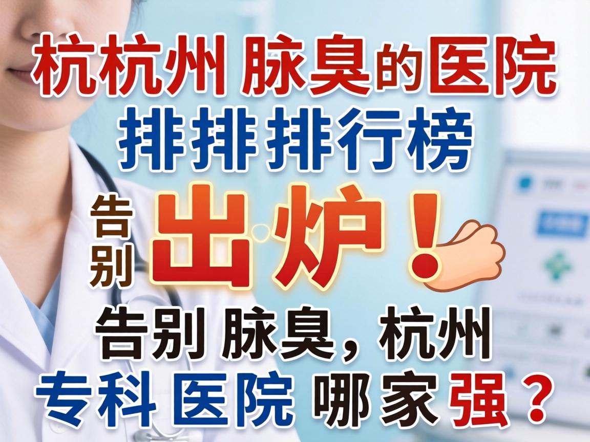 杭州腋臭医院排行榜出炉！告别腋臭，杭州腋臭专科医院哪家强？