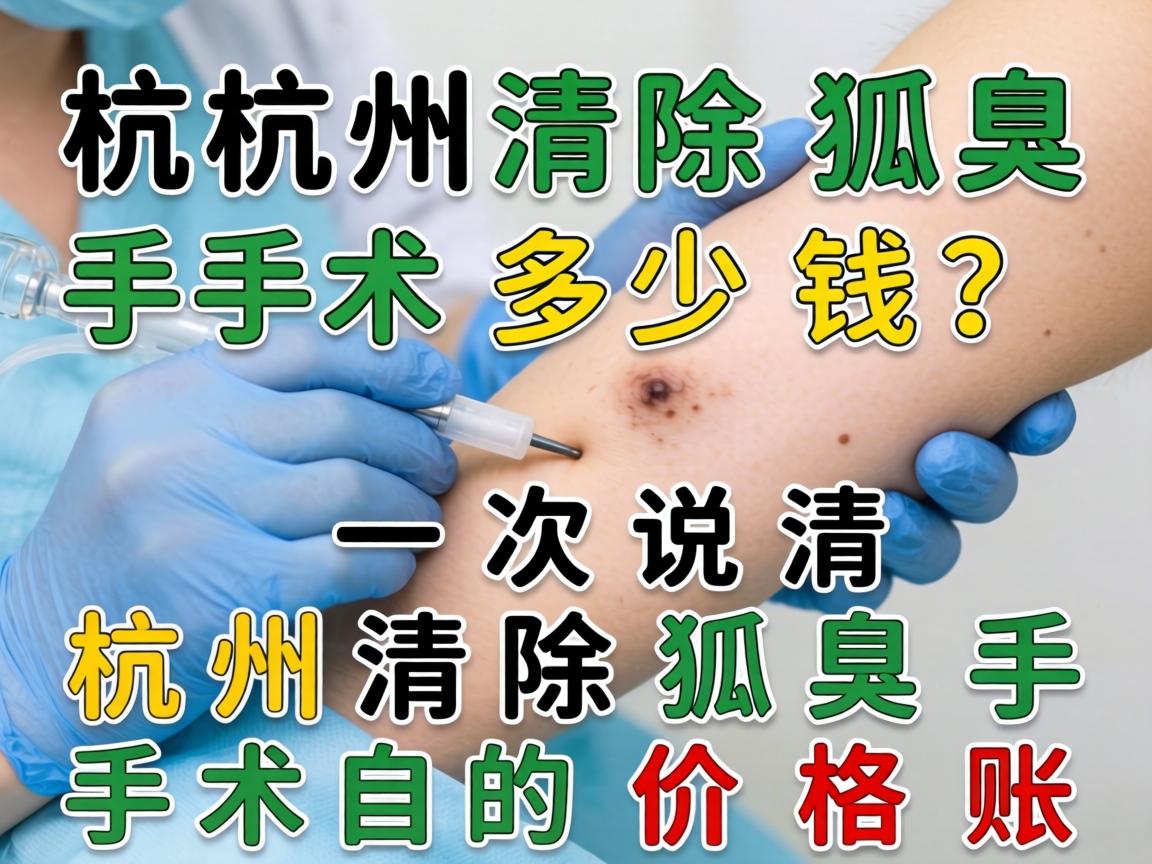杭州清除狐臭手术多少钱？一次说清杭州清除狐臭手术的价格账