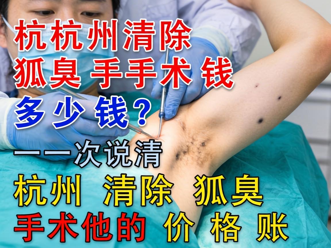杭州清除狐臭手术多少钱？一次说清杭州清除狐臭手术的价格账