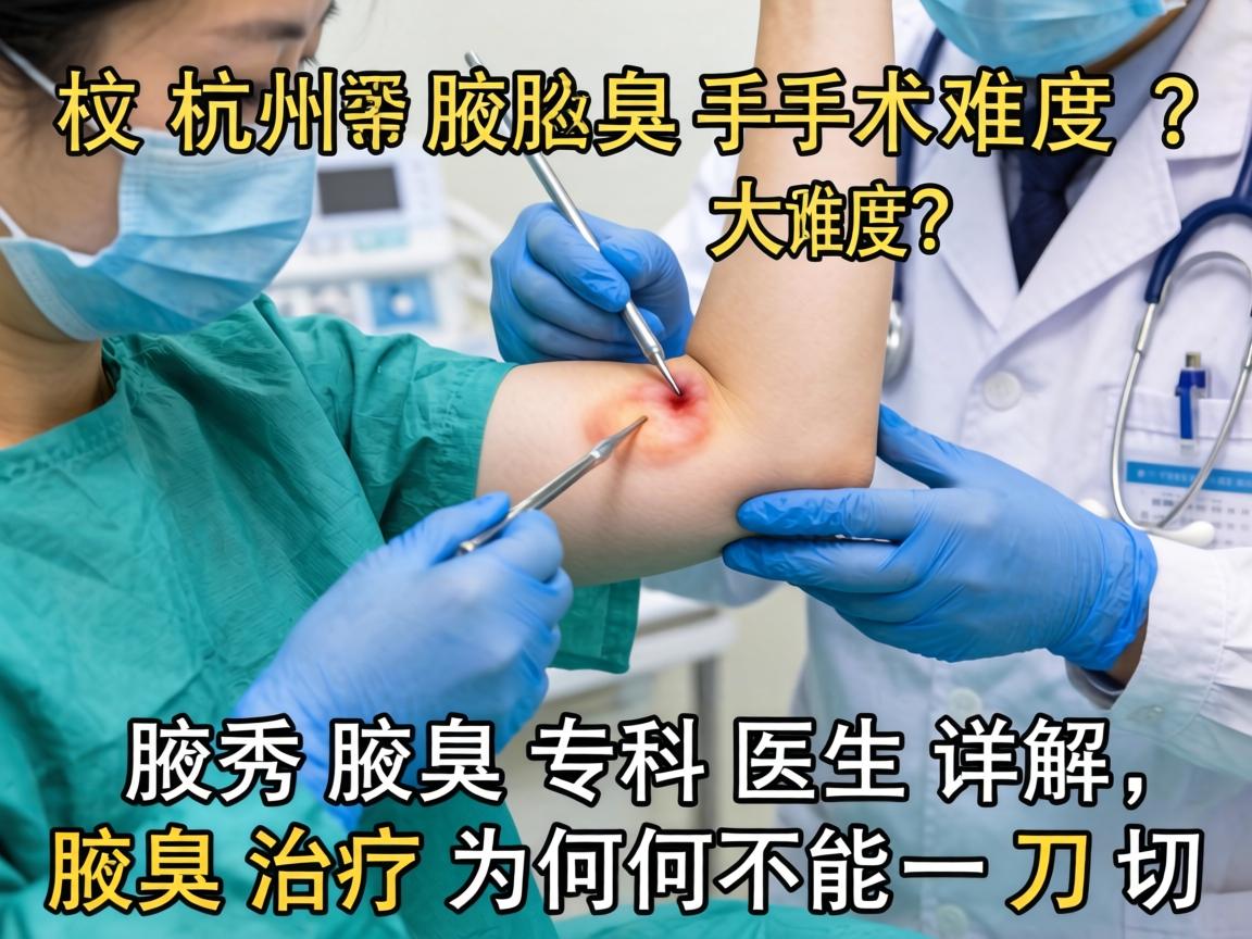 杭州腋臭手术难度大？腋秀腋臭专科医生详解，腋臭治疗为何不能一刀切