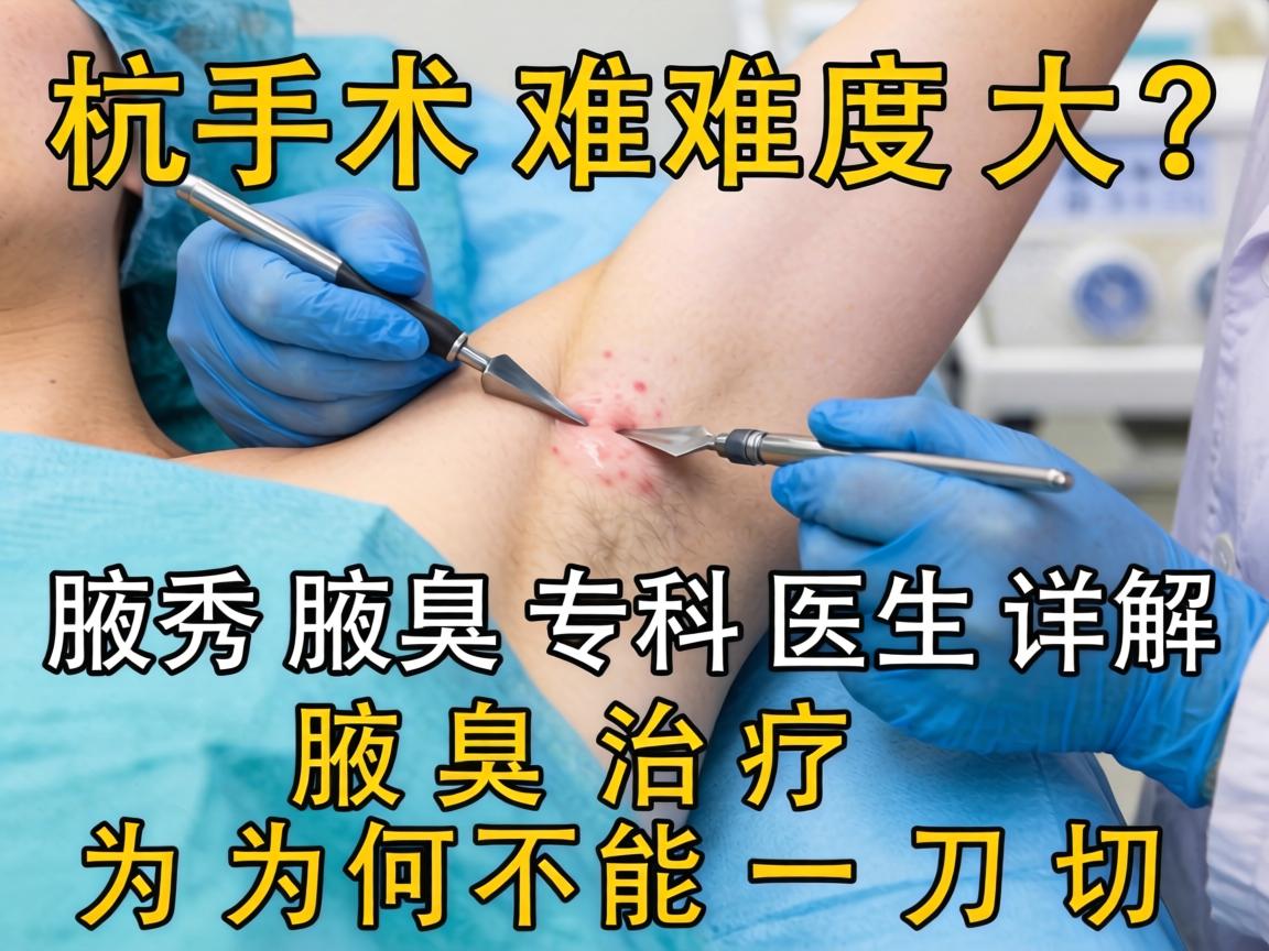 杭州腋臭手术难度大？腋秀腋臭专科医生详解，腋臭治疗为何不能一刀切