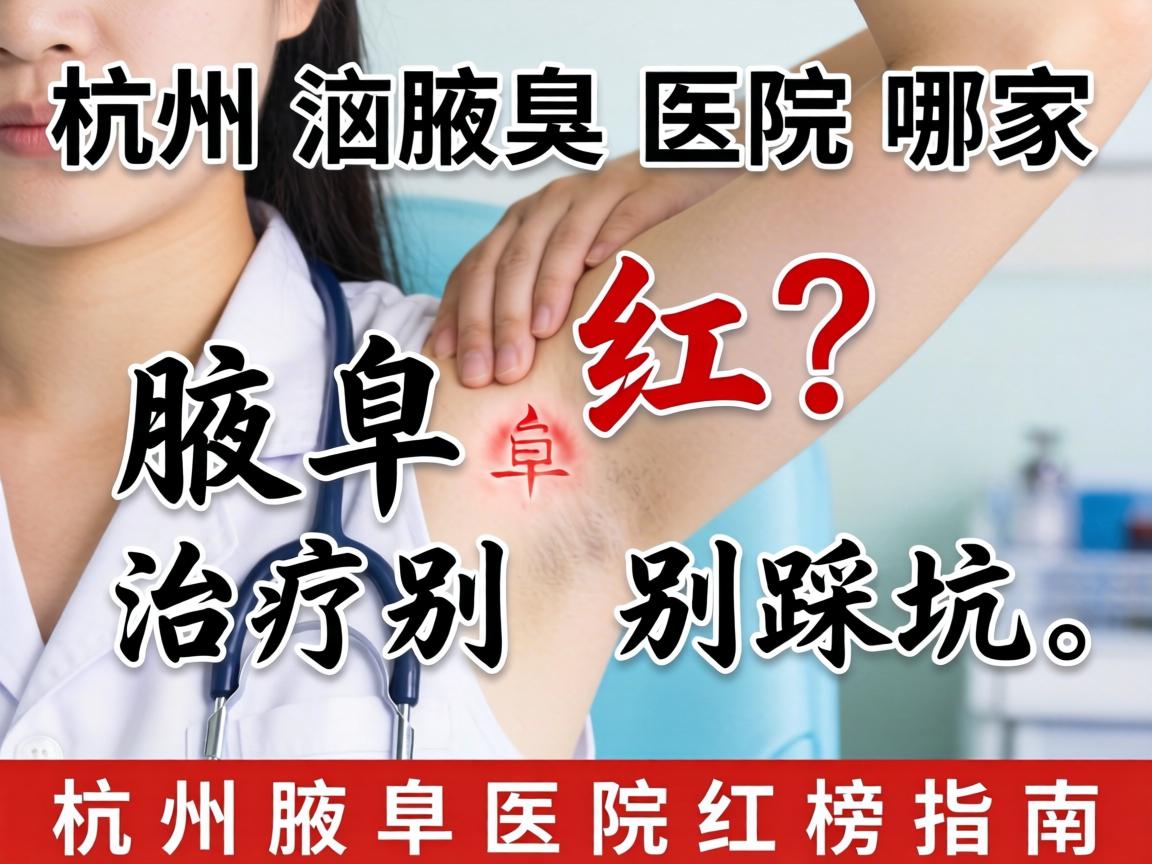 杭州腋臭医院哪家红？腋臭治疗别踩坑，杭州腋臭医院红榜指南