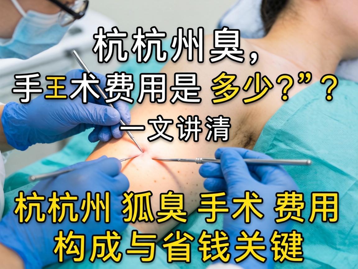 杭州狐臭手术费用是多少？一文讲清杭州狐臭手术费用构成与省钱关键