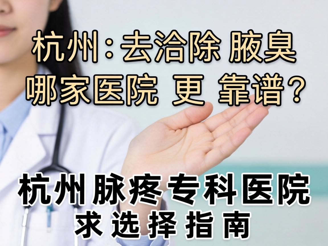 杭州去除腋臭，哪家医院更靠谱？杭州腋臭专科医院选择指南