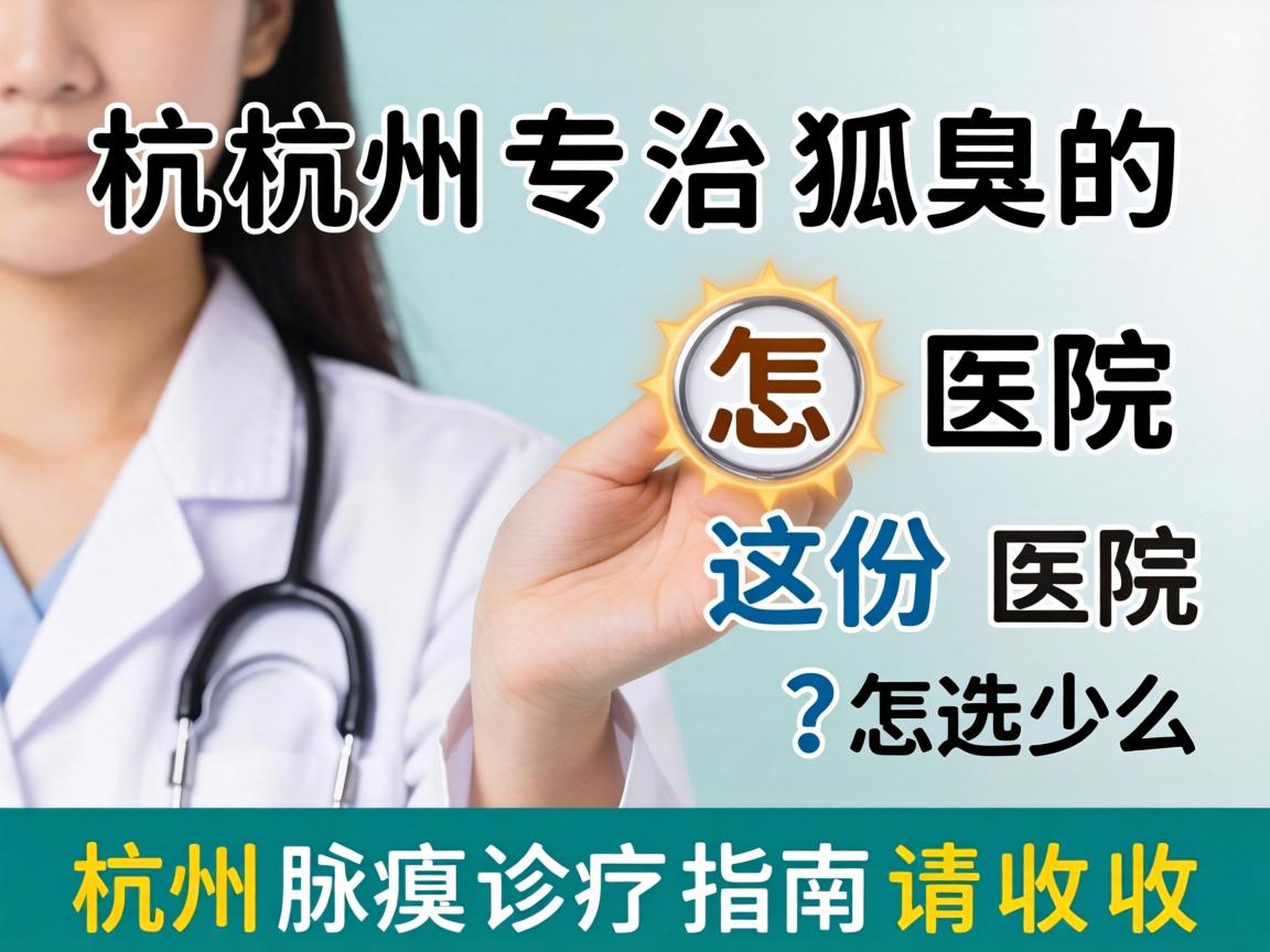 杭州专治狐臭的医院怎么选？这份杭州腋臭诊疗指南请收好