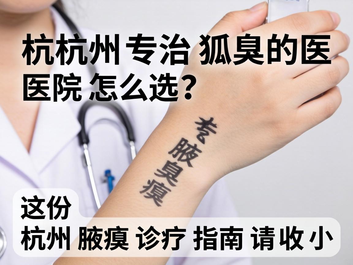杭州专治狐臭的医院怎么选？这份杭州腋臭诊疗指南请收好