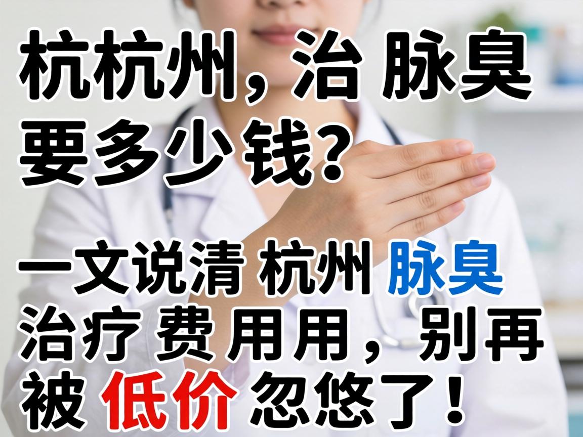 杭州治腋臭要多少钱？一文说清杭州腋臭治疗费用，别再被低价忽悠了！