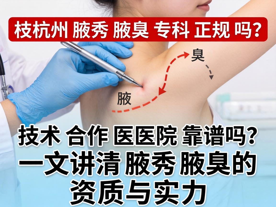 杭州腋秀腋臭专科正规吗？技术合作医院靠谱吗？一文讲清腋秀腋臭的资质与实力