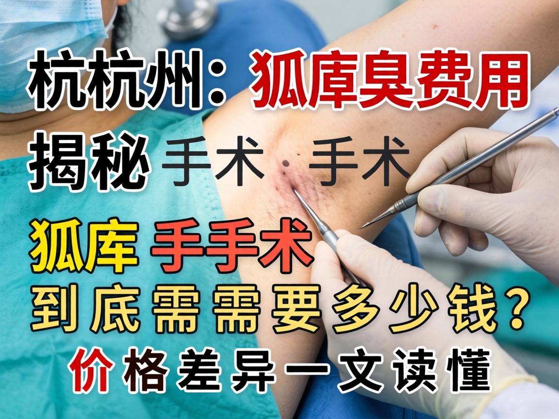 杭州狐臭手术费用揭秘，狐臭手术到底需要多少钱？价格差异一文读懂