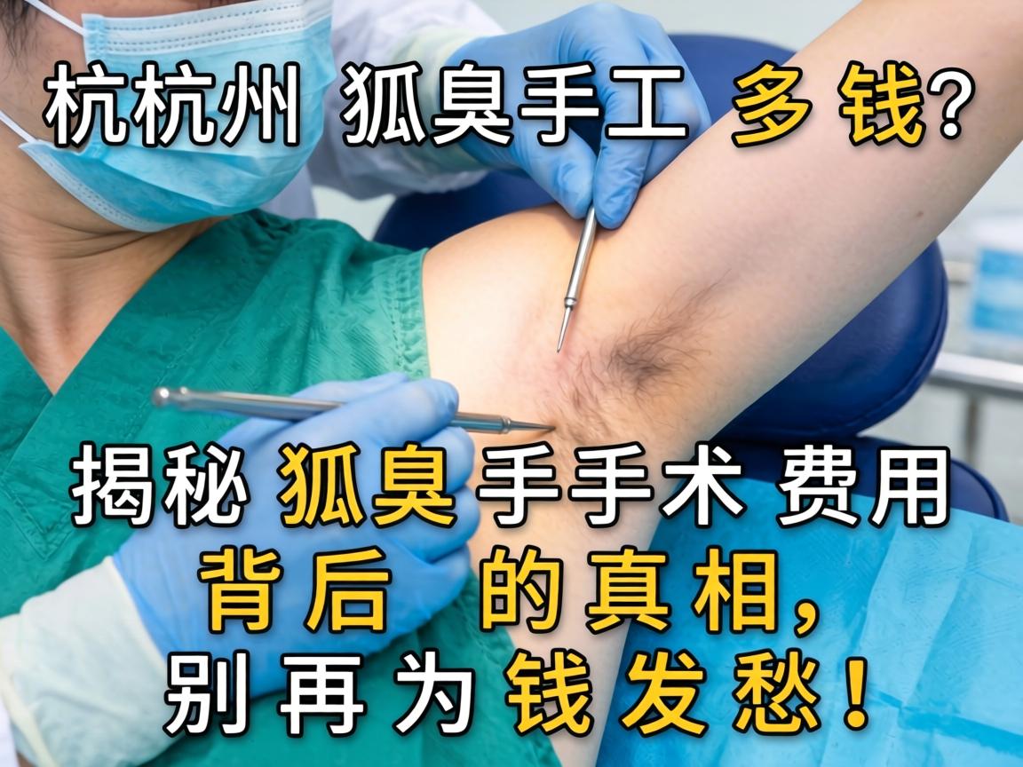 杭州狐臭手术多钱？揭秘狐臭手术费用背后的真相，别再为钱发愁！