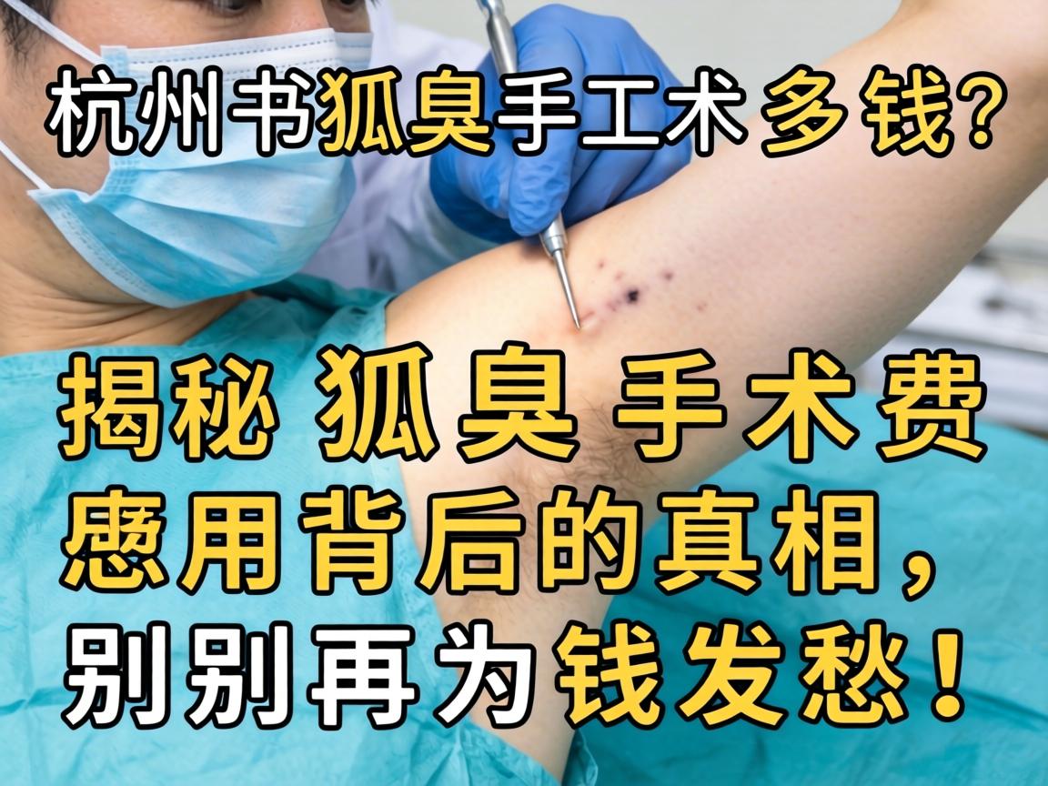 杭州狐臭手术多钱？揭秘狐臭手术费用背后的真相，别再为钱发愁！