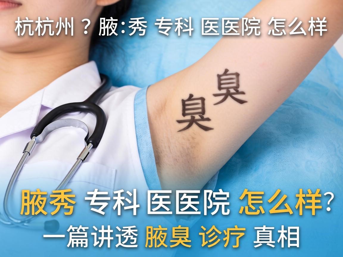 杭州腋秀专科医院怎么样？腋秀专科医院怎么样？一篇讲透腋臭诊疗真相