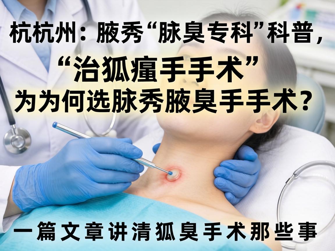 杭州腋秀腋臭专科科普，治狐臭手术为何选腋秀腋臭手术？一篇文章讲清狐臭手术那些事