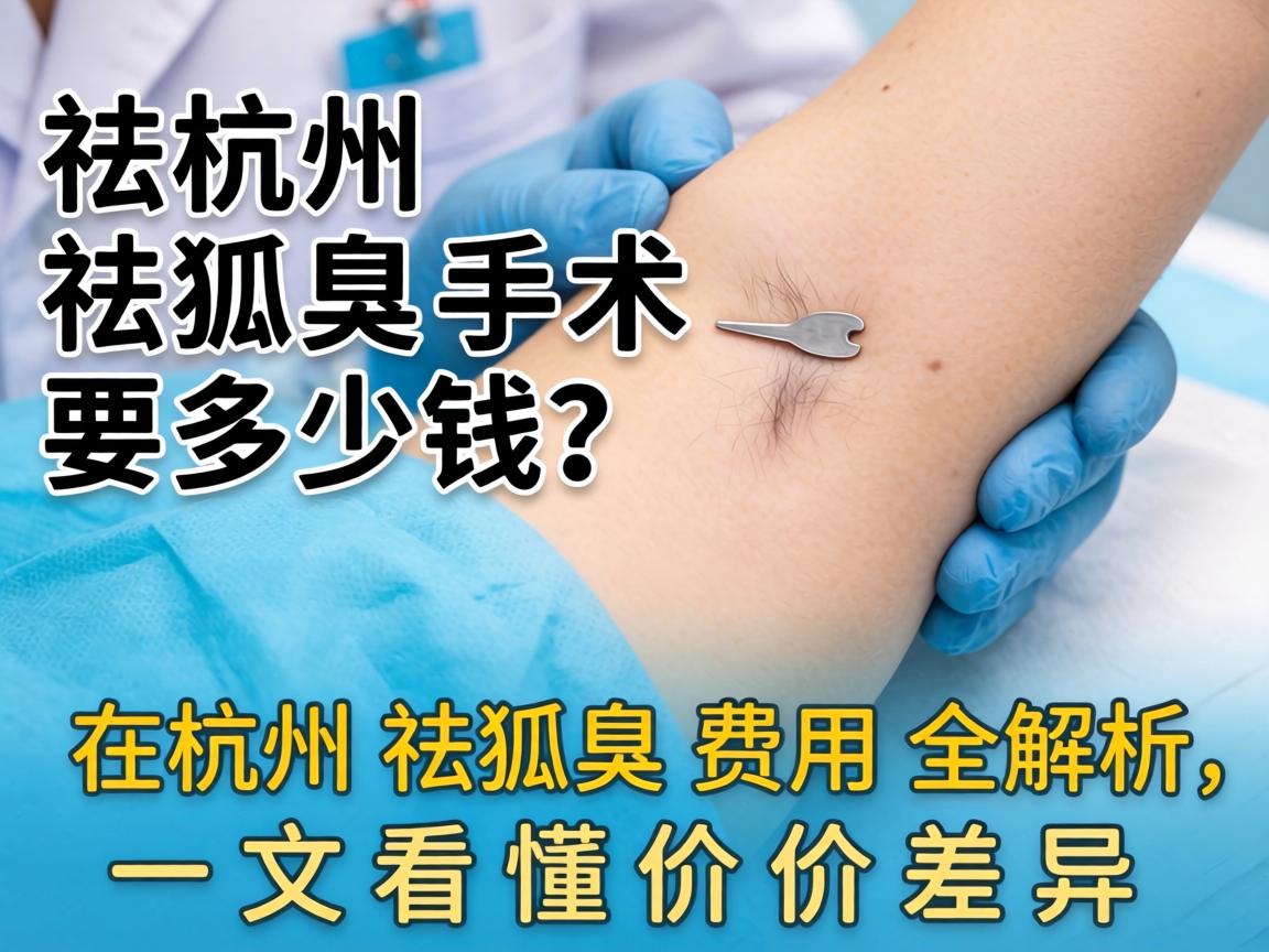 杭州祛狐臭手术要多少钱？在杭州祛狐臭费用全解析，一文看懂价格差异