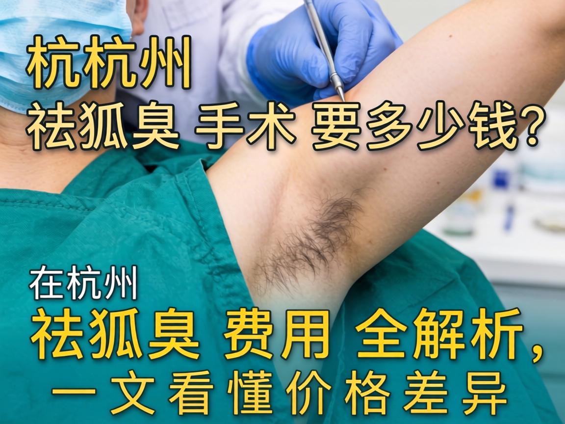 杭州祛狐臭手术要多少钱？在杭州祛狐臭费用全解析，一文看懂价格差异