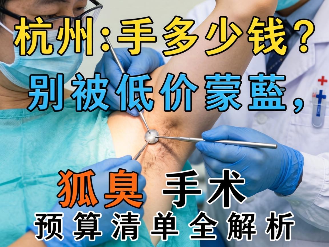 杭州狐臭手术多少钱？别被低价蒙蔽，狐臭手术预算清单全解析