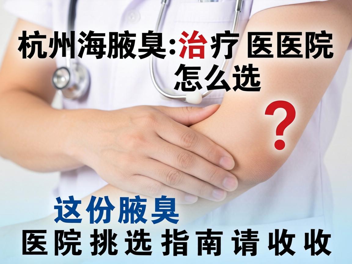 杭州腋臭治疗医院怎么选？这份腋臭医院挑选指南请收好