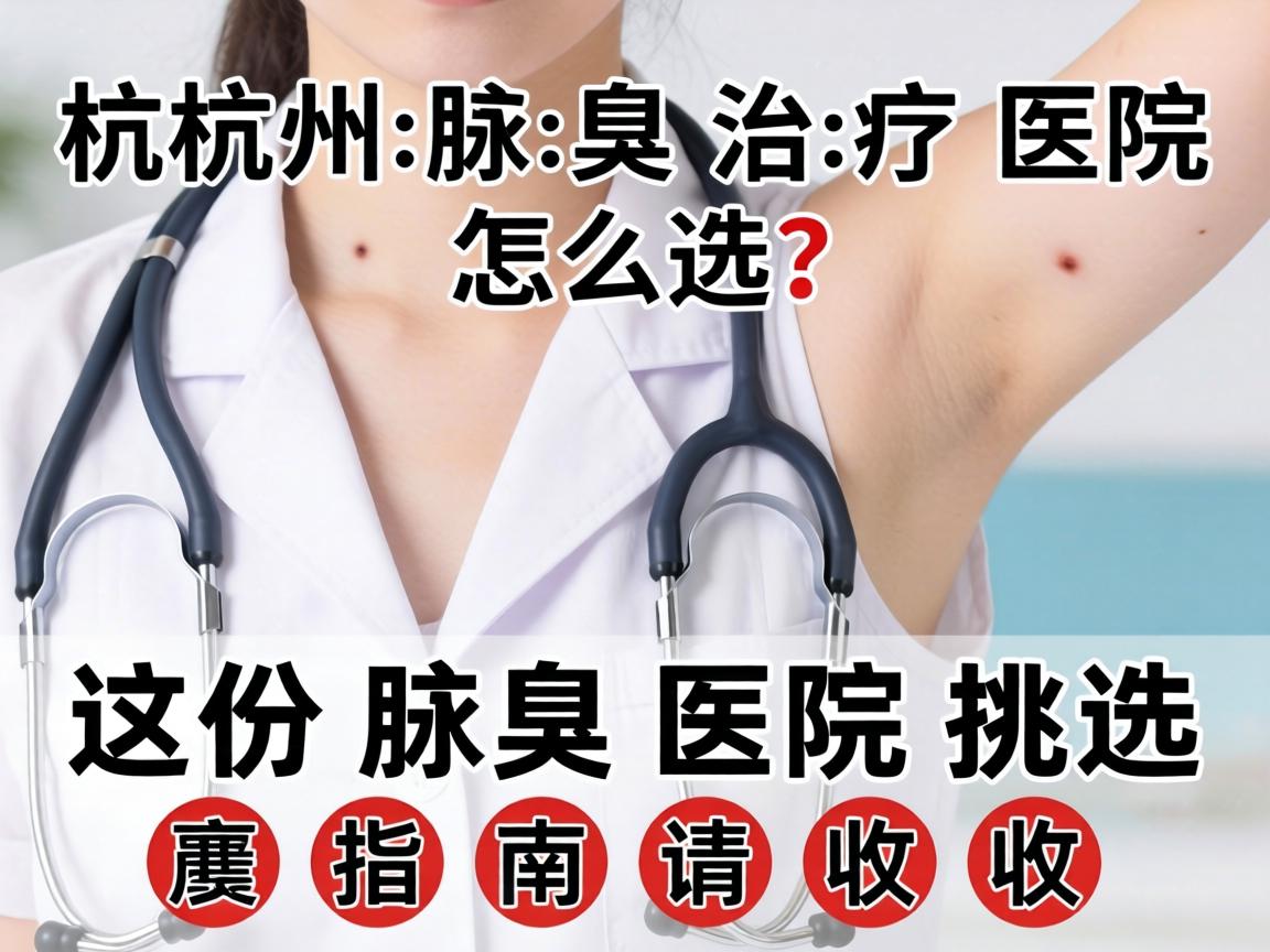 杭州腋臭治疗医院怎么选？这份腋臭医院挑选指南请收好