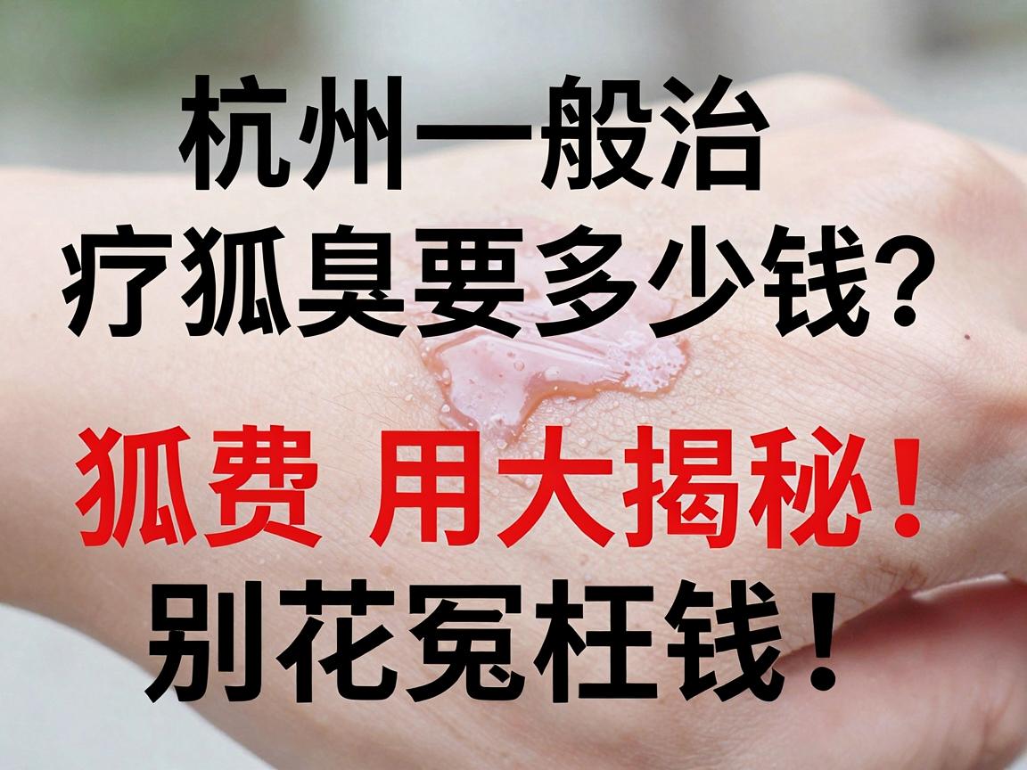 杭州一般治疗狐臭要多少钱?狐臭治疗费用大揭秘,别花冤枉钱! 杭州一般治疗狐臭要多少钱?狐臭治疗费用大揭秘,别花冤枉钱!
