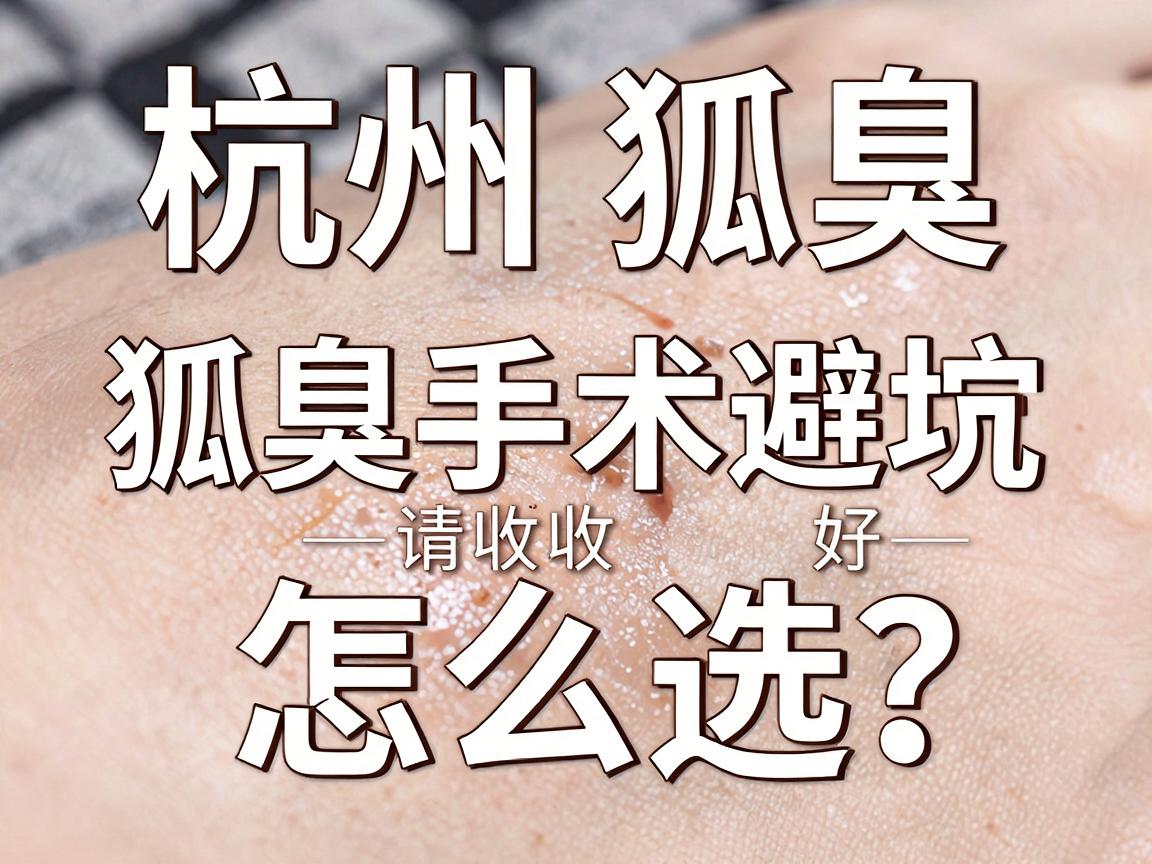 杭州狐臭手术医院怎么选？这份狐臭手术避坑指南请收好