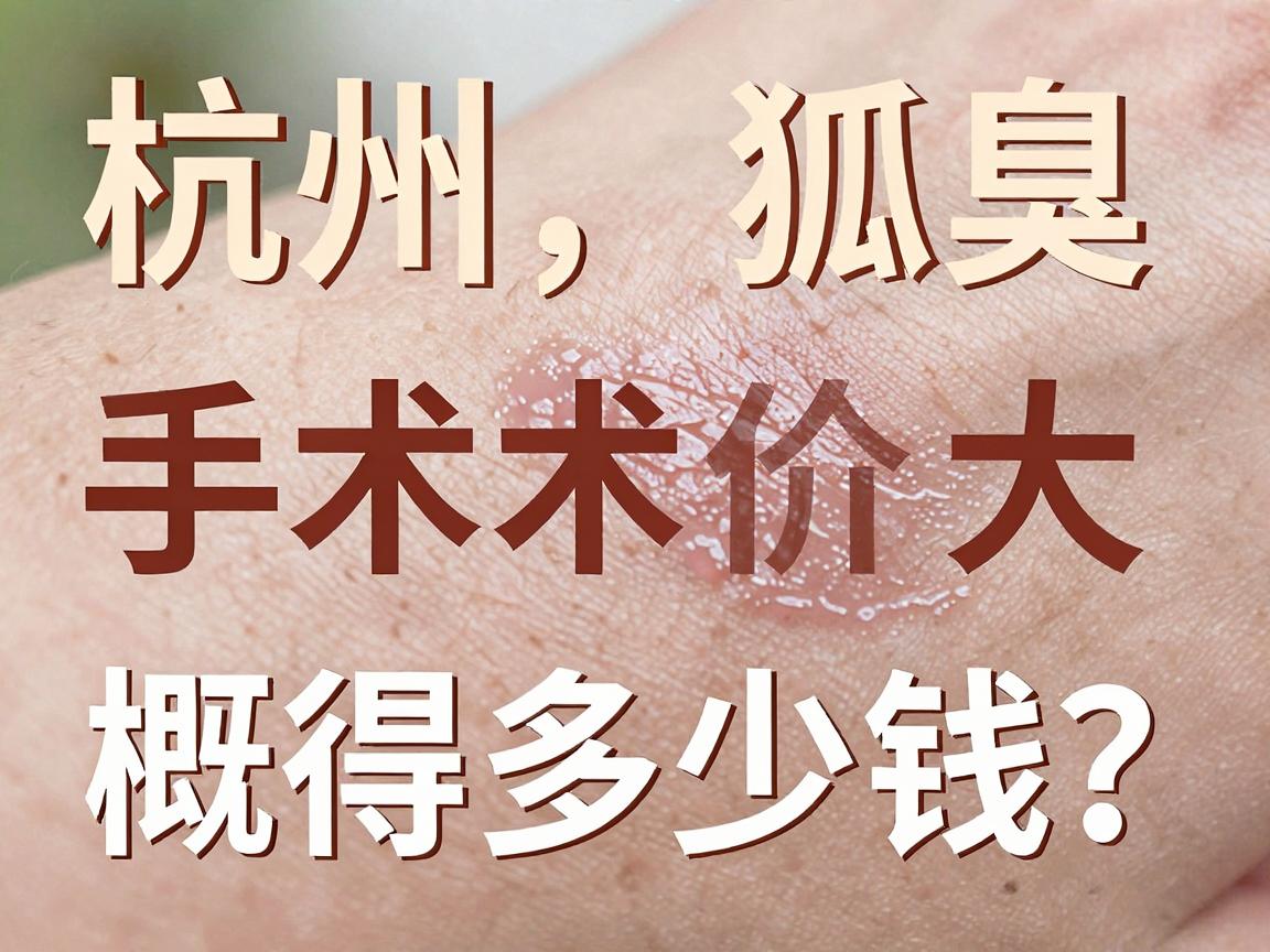 杭州狐臭手术大概得多少钱？一文说清手术价格与费用真相