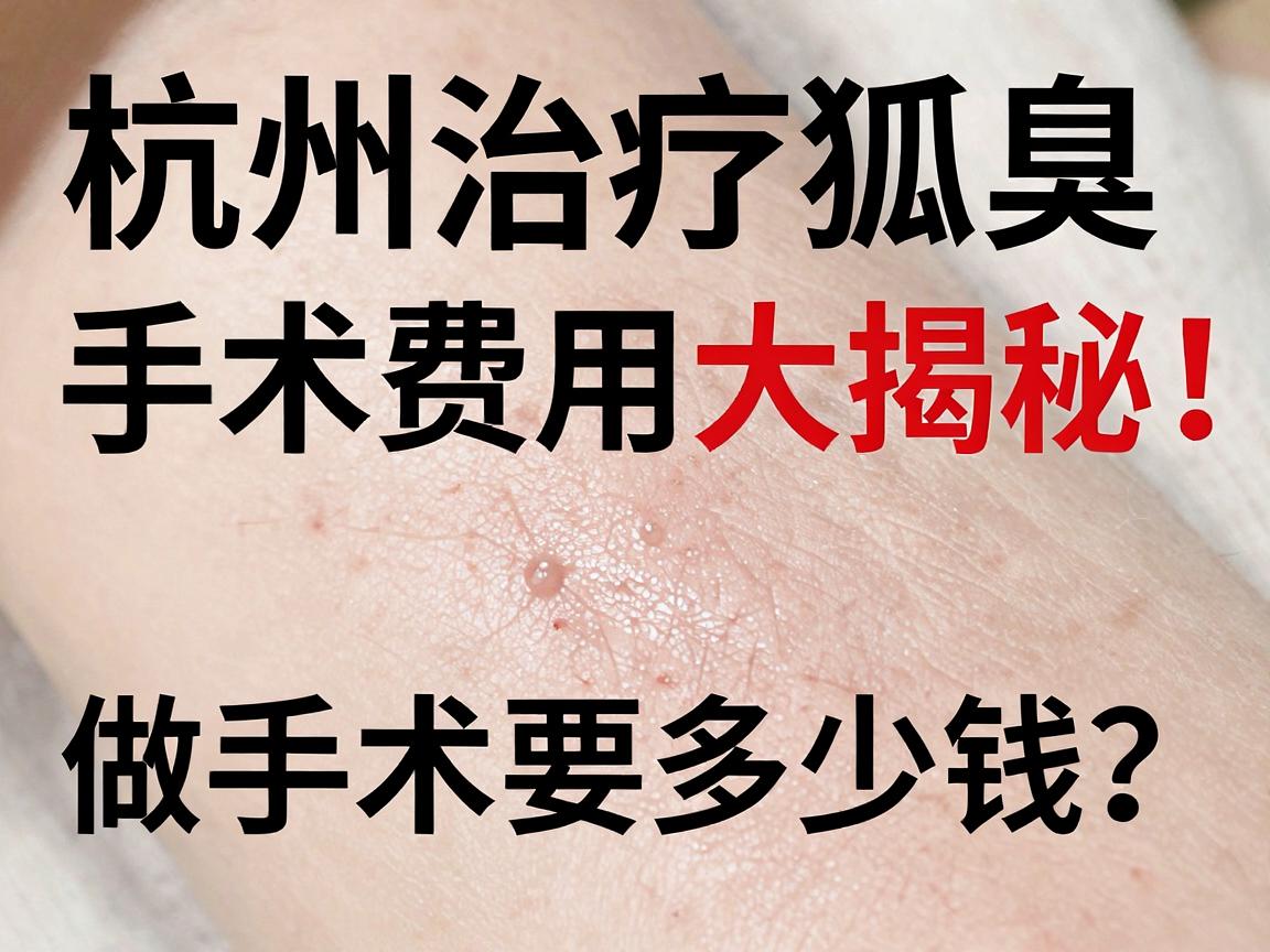 杭州治疗狐臭手术费用大揭秘，做手术要多少钱？一文讲透杭州腋秀腋臭专科的收费真相